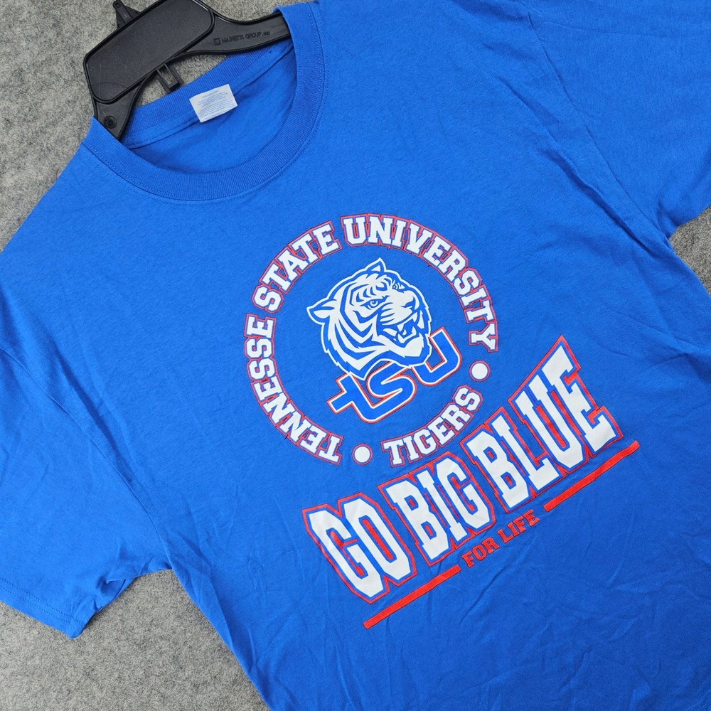 Port & Company Tennessee State University Tigers Mens Blue Large Tee T-Shirt TSU